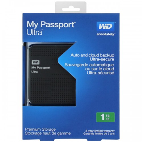 Onzuiver berekenen abces Western Digital My Passport Ultra 1TB External USB 3.0 Hard Drive - Black